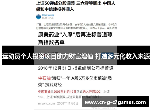 运动员个人投资项目助力财富增值 打造多元化收入来源